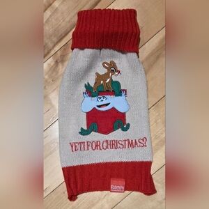 NEW Rudolph 'Yeti for Christmas?' Dog Sweater (X-Small)